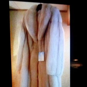 Full length Brown Fur Fox Coat